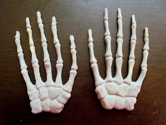 Mold Silicones Halloween Skeleton Hand Left And Right Sugarcraft Moulds Cake Decorated Food Grade Clay Mold Silicone Rubber PRZY
