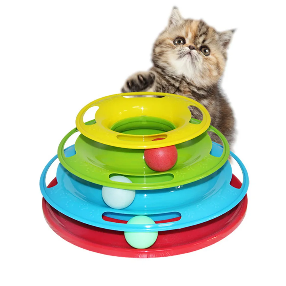 1 шт. забавные игрушки для животных Кот Crazy Ball забавные игрушки для кошек интеллект тройной игровой диск Кот игрушечные мячи мяч игрушки 27*13 см