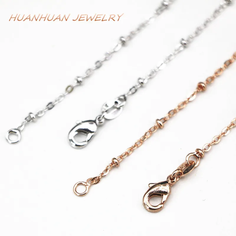 

1.5mm Stainless Steel Necklace For Women Silver-Color Rose Gold-Color Chain Party Gifts Round Link Choker Jewelry 18inch B3375