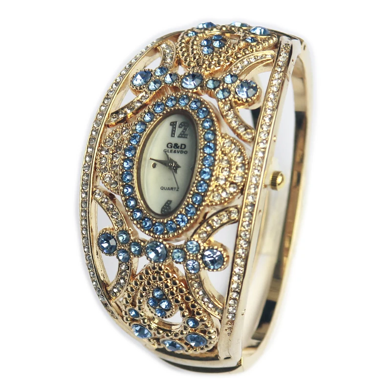 

G&D New Luxury Brand Women Watches Gold Bracelet Watches Ladies Quartz Wristwatches relogio feminino Hour Crystal Jewelry Gift
