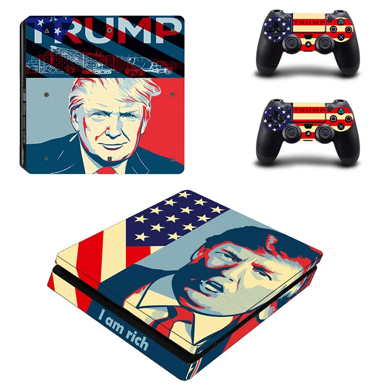 YSP4S-0028 PS4 Slim Skin PS 4 Slim sticker s Play station 4 Slim виниловые наклейки для Playstation 4 Slim консоли и двух контроллеров - Цвет: YSP4S-0028
