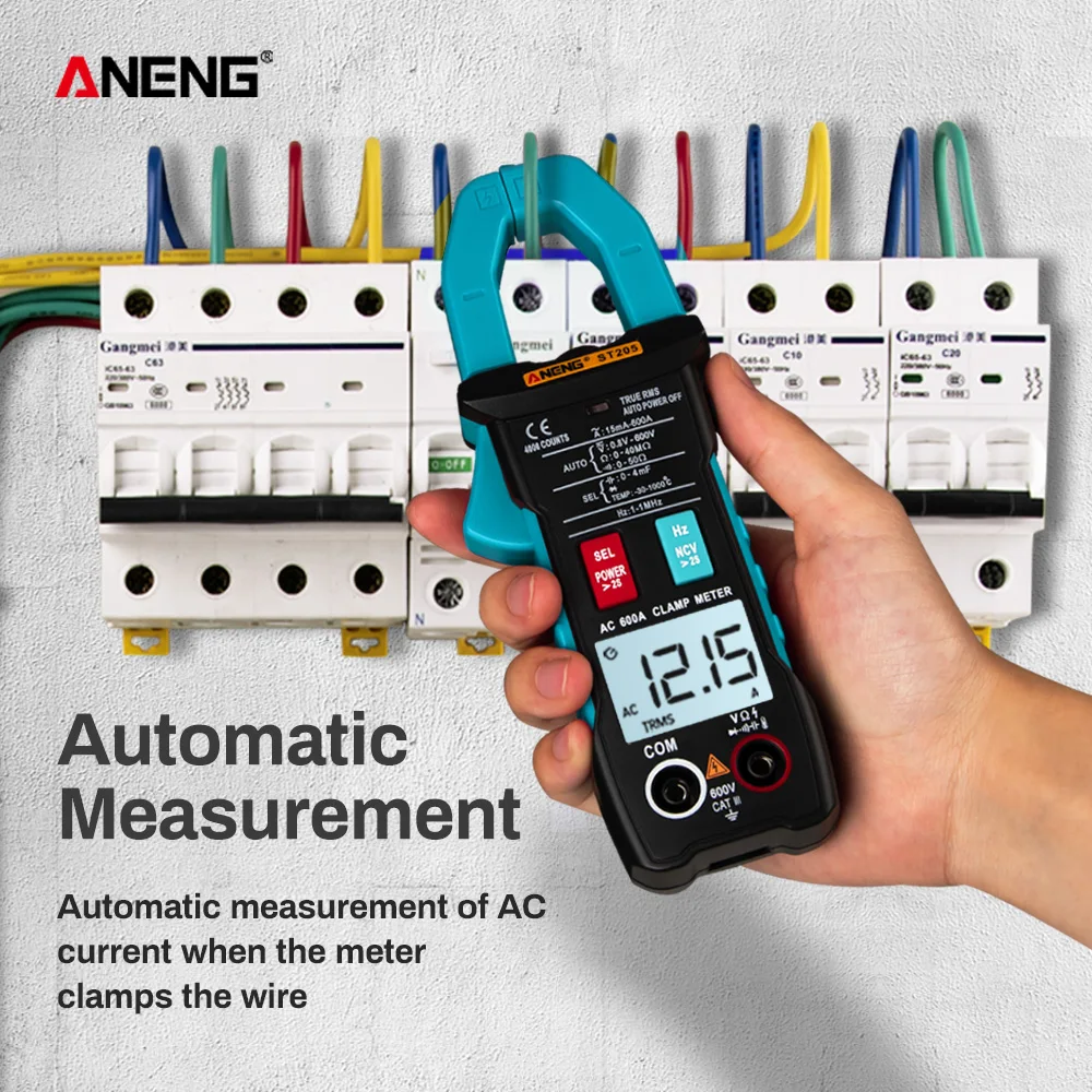 4000 Counts Full Intelligent Automatic Range True RMS Digital Multimeter Clamp Meter AC/DC Voltage NCV Resistance Auto | Инструменты