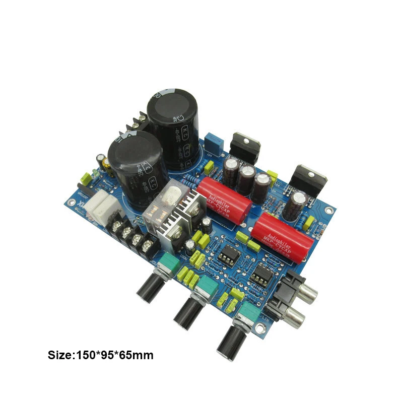Lusya TDA7293 power amplifier board 100W+100W streoaudio amplifier finished board with three-stage tone preamp NE5532 T0123