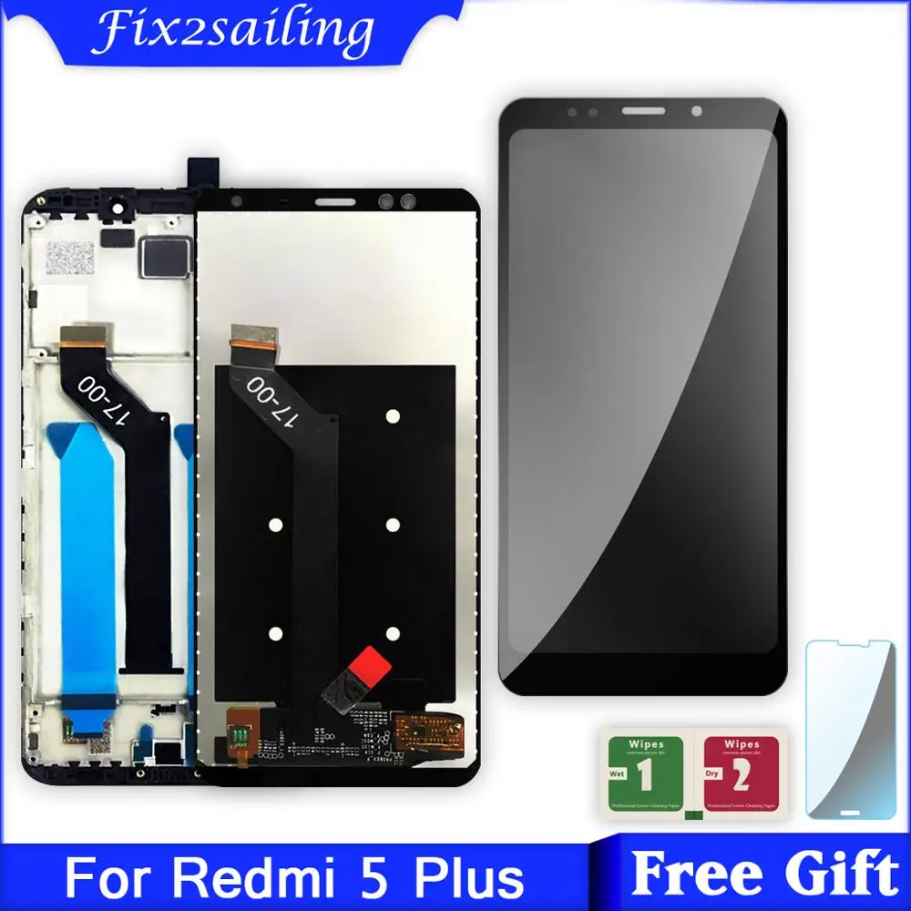Высококачественный ЖК дисплей с рамкой для Xiaomi Redmi 5 Plus сменный экран Snapdragon