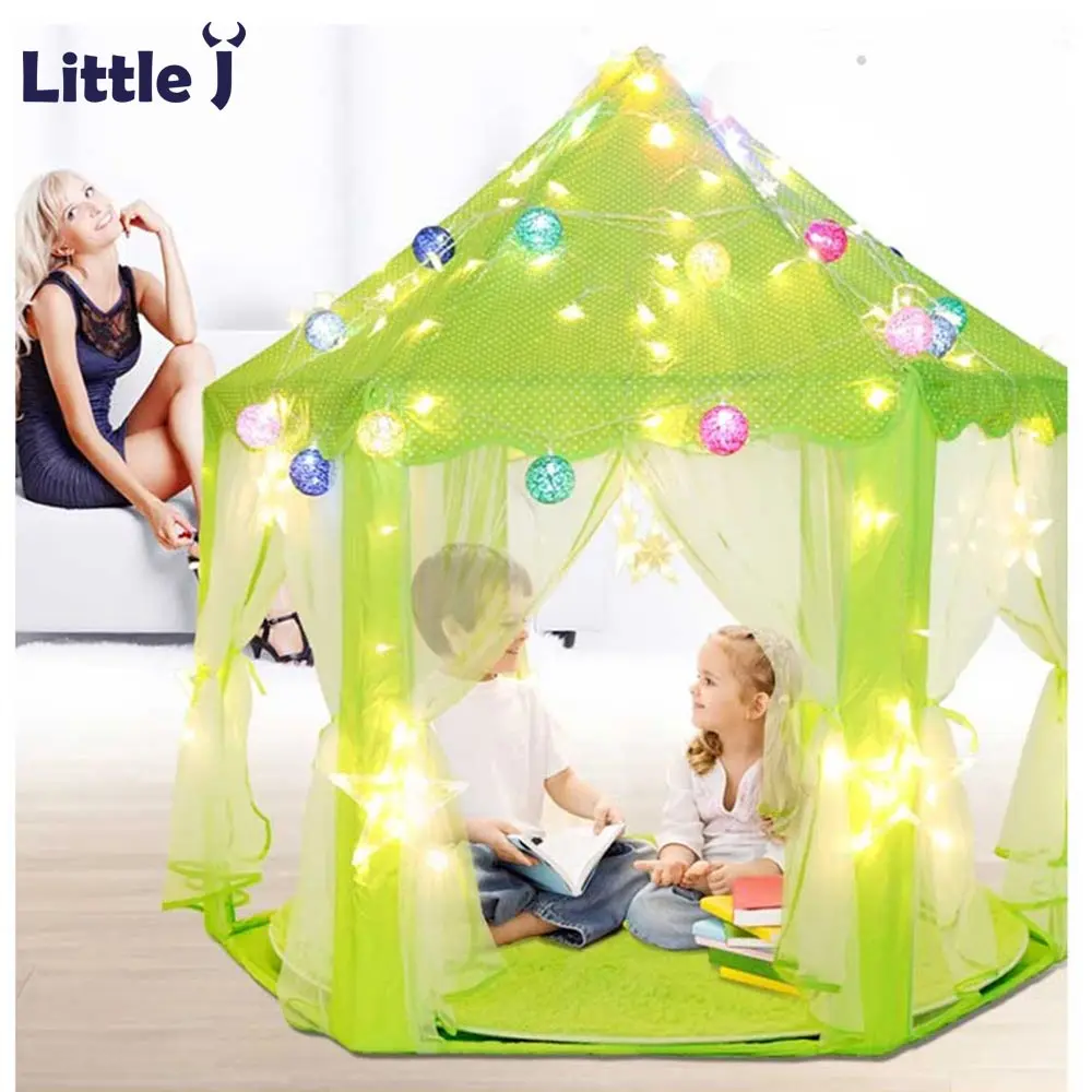 Little J портативные детские игрушки игровые палатки для девочек принцесса розовый