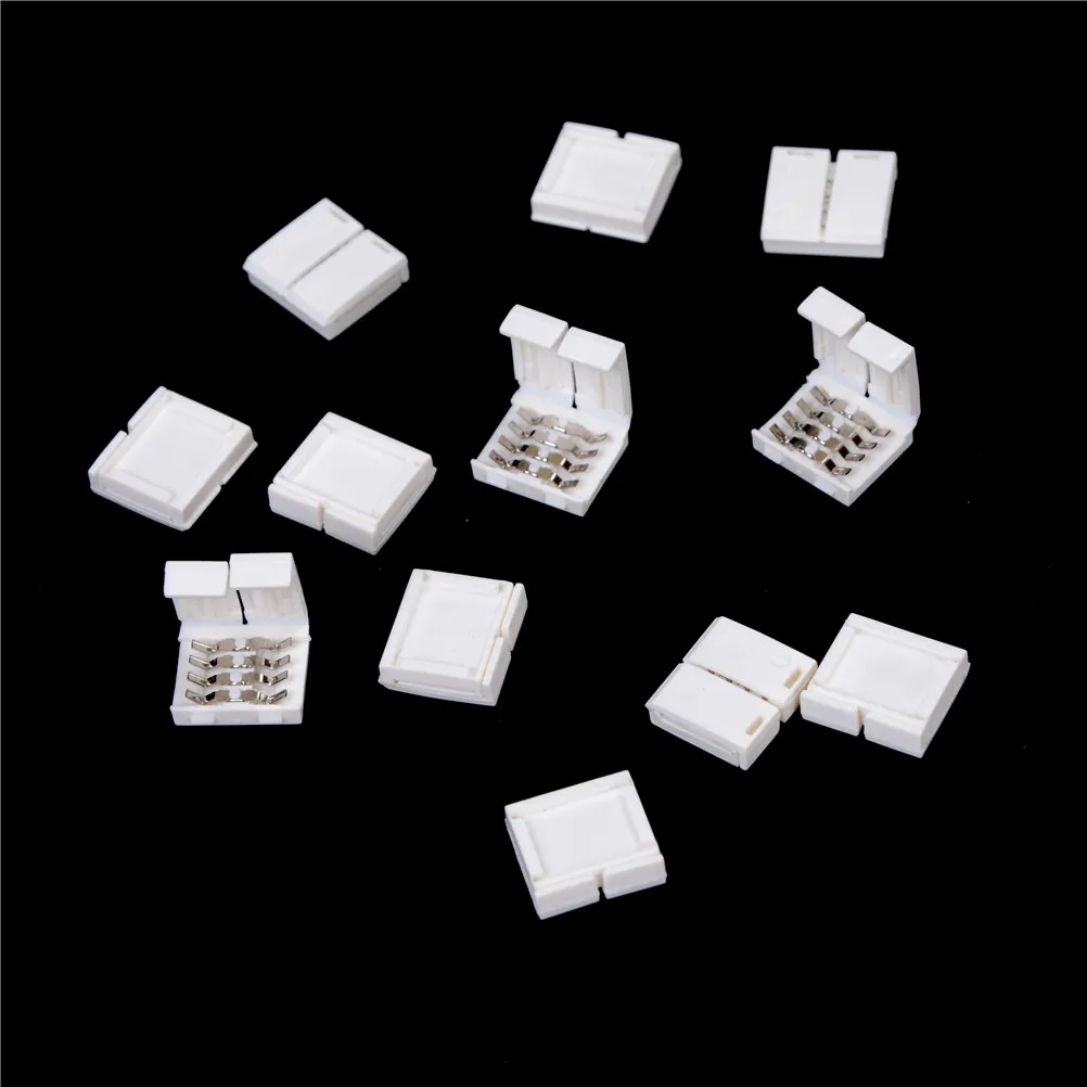 10 шт./лот Solderless мм 4 Pin RGB Светодиодная лента коннектор адаптер для 5050 оптовая