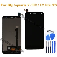 for bq aquaris v vs lcd display touch screen digitizer for bq aquaris u2 u2 lite lcd repair parts 5 2 screen free shipping