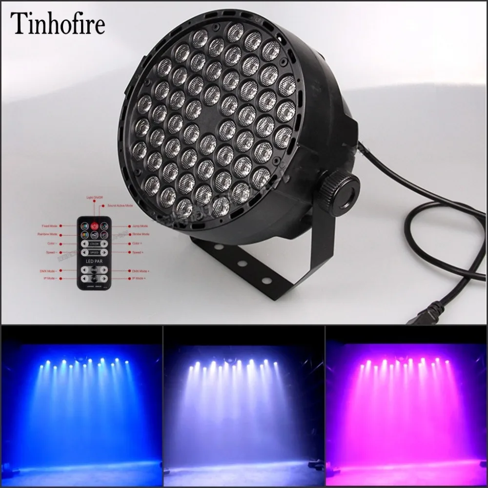 Пульт дистанционного управления Tinhofire 60 Вт 54 светодиодных ламп par DMX 512 RGBW
