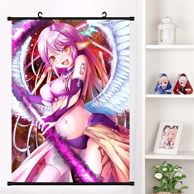 F Японское аниме No Game No Life Sora shero Shuvi Dola настенный свиток Фреска плакат Настенные подвесные плакаты коллекция домашнего декора искусство - Цвет: F
