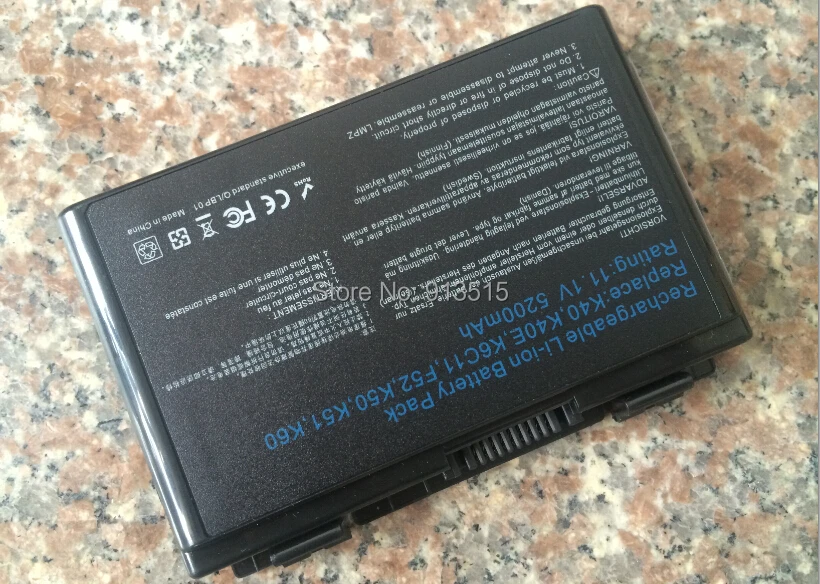 5200 мАч 6 ячеек батареи для Asus k50ij k50ab a32 f82 k50id k42j k40in k50in F52 F82 K40 K50 K40E K51 K60 K70 A32 F82|battery for