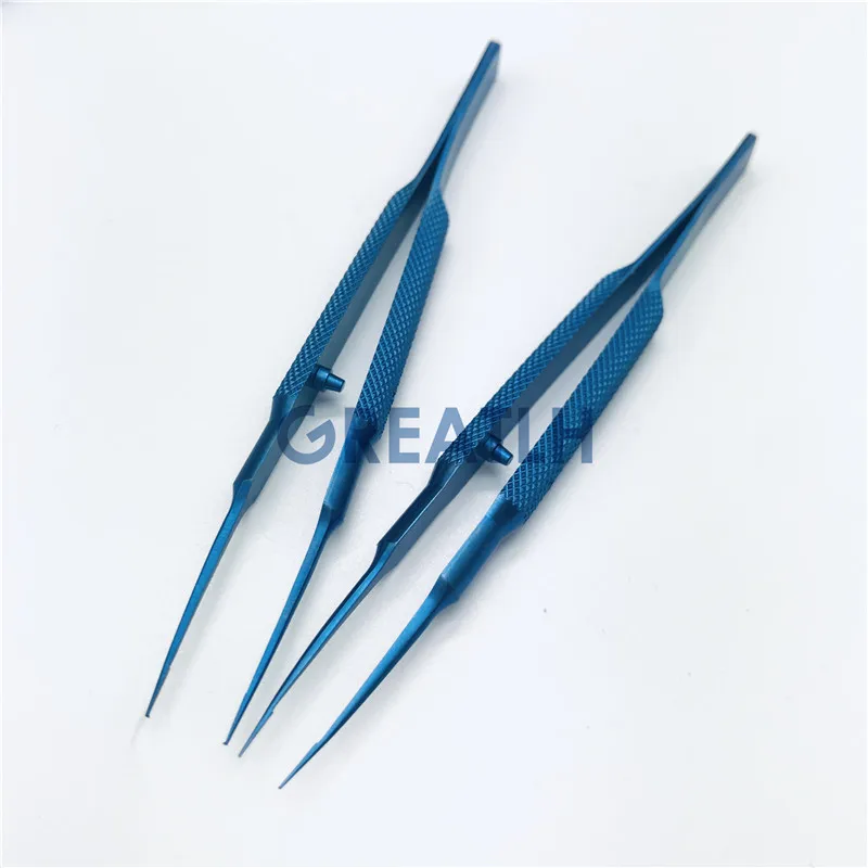 18cm Titanium Alloy Round Handle Eyelid Tweezers Platform double eyelid tool fine tissue forceps Ophthalmic Instruments | Красота и