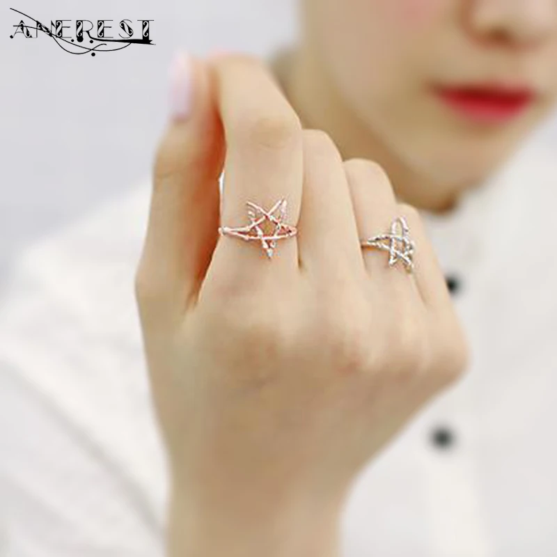 2017 Fashion оптовая продажа цвет золотистый полые мизинце Кольца изменять размер