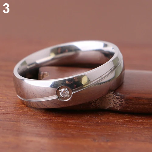 2015 Горячее предложение Женский Мужской титановый стальной со стразами простое