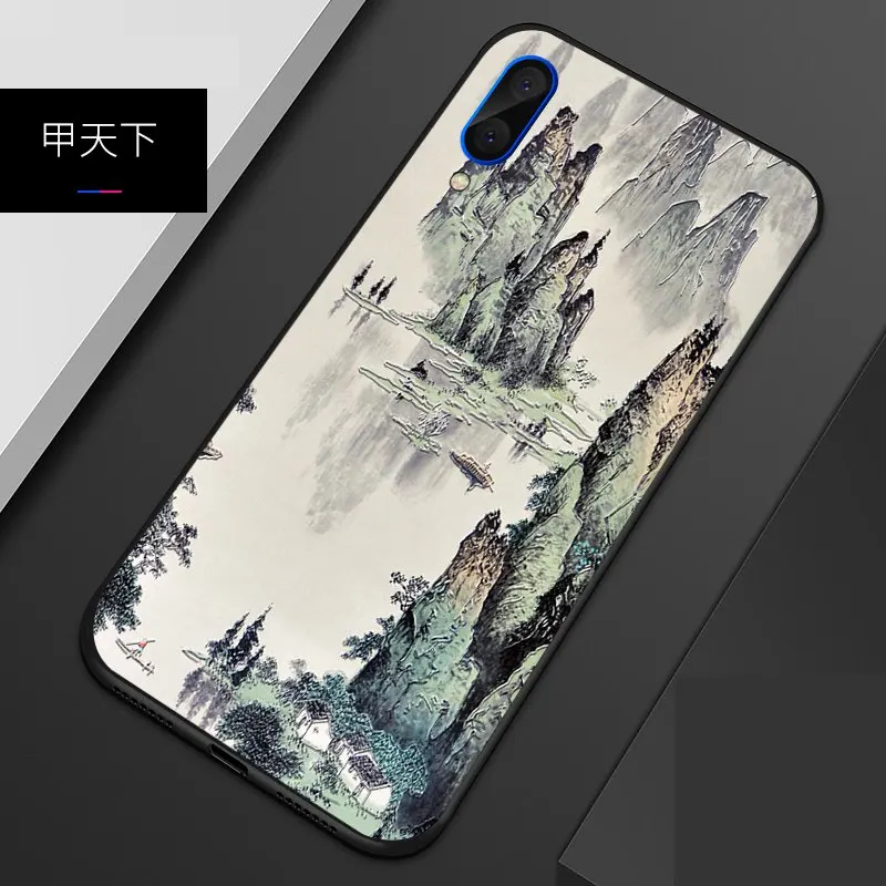 Рельефный Винтажный чехол в японском стиле для Meizu E3 Snow Mountain deduct Crane ME3 | Мобильные