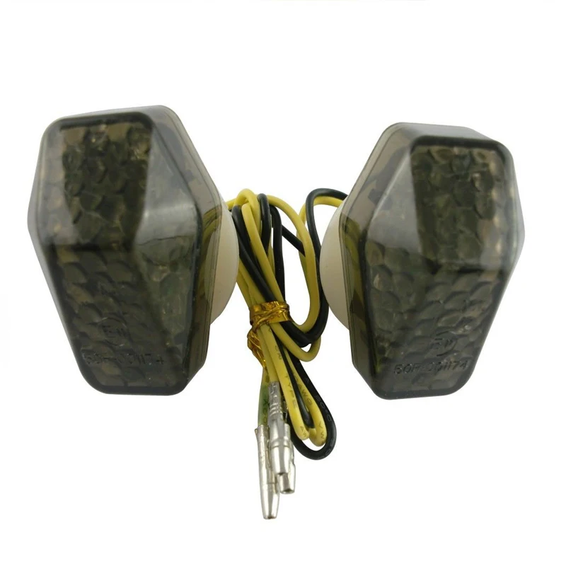 Светодиодный фонарь для мотоцикла с креплением мигающий дымчатый поворотники