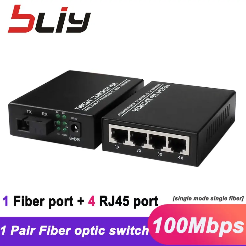 

Bliy лучший 5-портовый ethernet-переключатель, одноволоконный, одномодовый, с 4 медными на 1 оптоволоконный переключатель, стандартный ftth