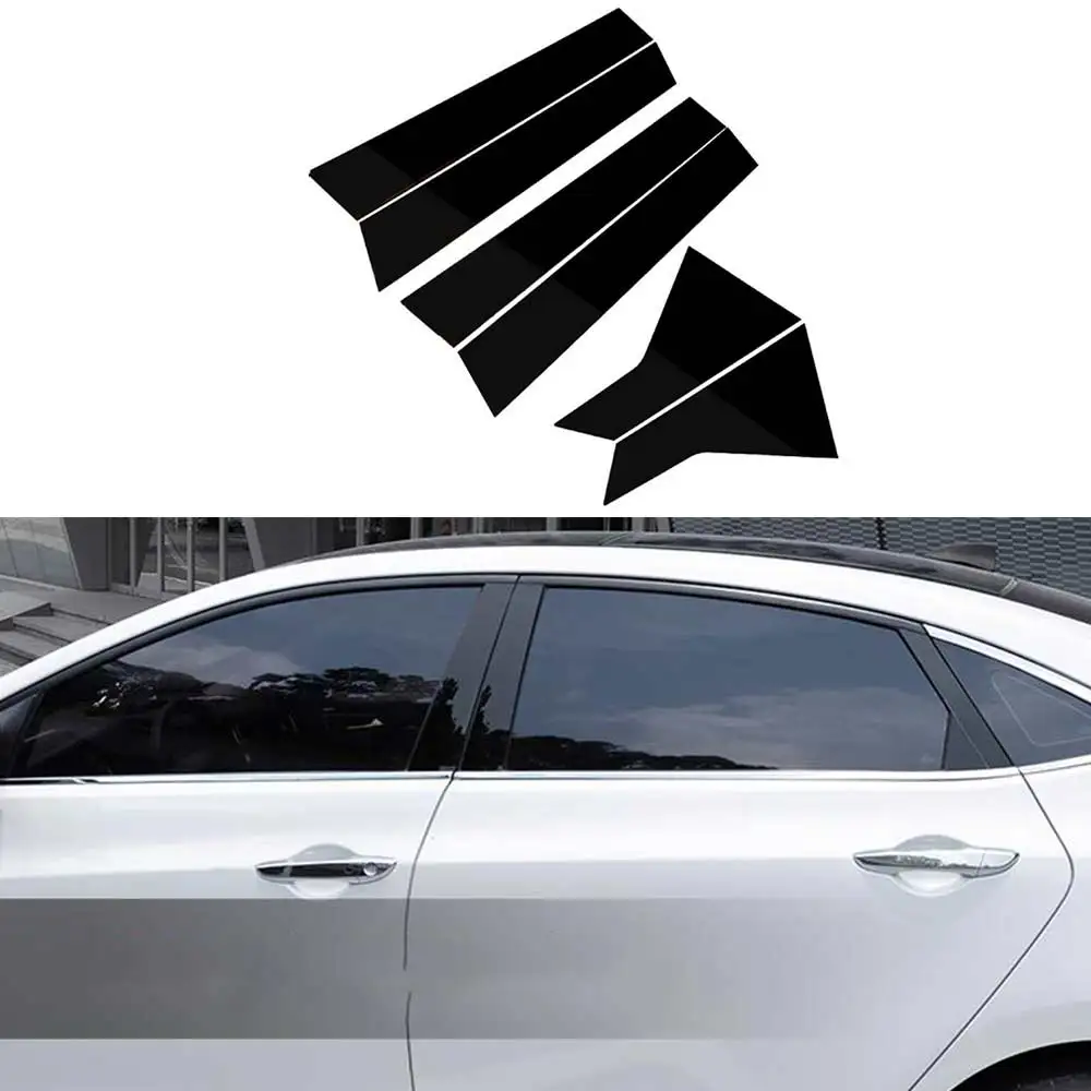 6 шт./компл. для Honda Civic 2016 2017 2018 автомобильные оконные B-столбы наклейки накладки