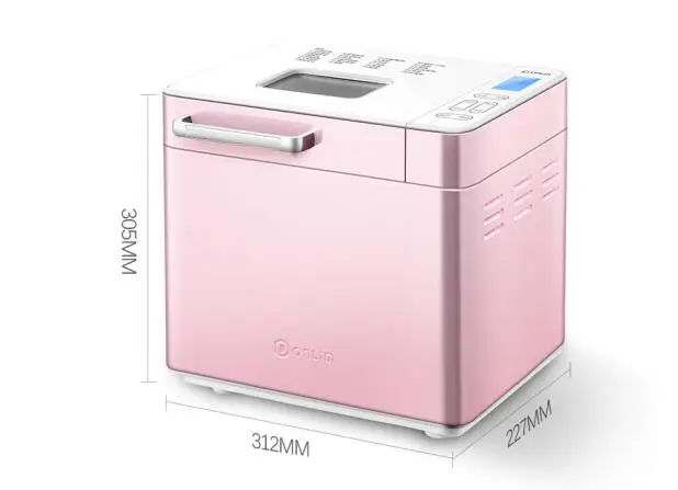 Donlim домашняя хлебопечка, DL-T15W, порошок, бытовая мини-хлебопечка, розовый тостер для обжарки теста, миксер для варенья, торта, йогурта, выпечки