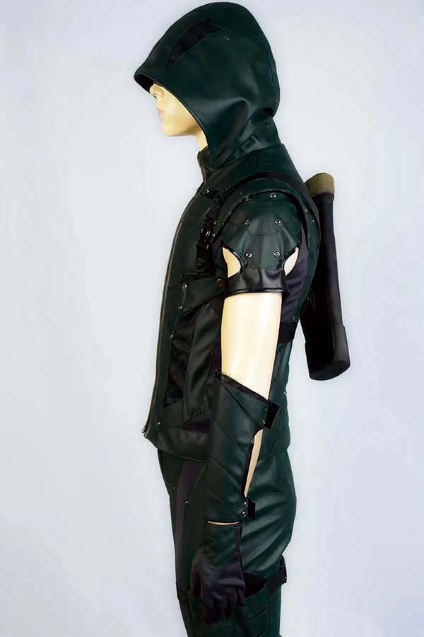 Костюм для косплея Стрела 4 сезон костюм супергероя Оливера Куин кожаный полный