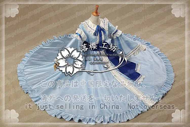 Touhou Project Yuyuko Saigyouji/роскошное платье; карнавальный костюм на Хэллоуин; вечерние платья; Униформа на заказ