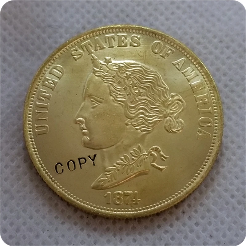 Копия США 1874 бикфорд $10 00 или узоры орла КОПИЯ монета Бесплатная