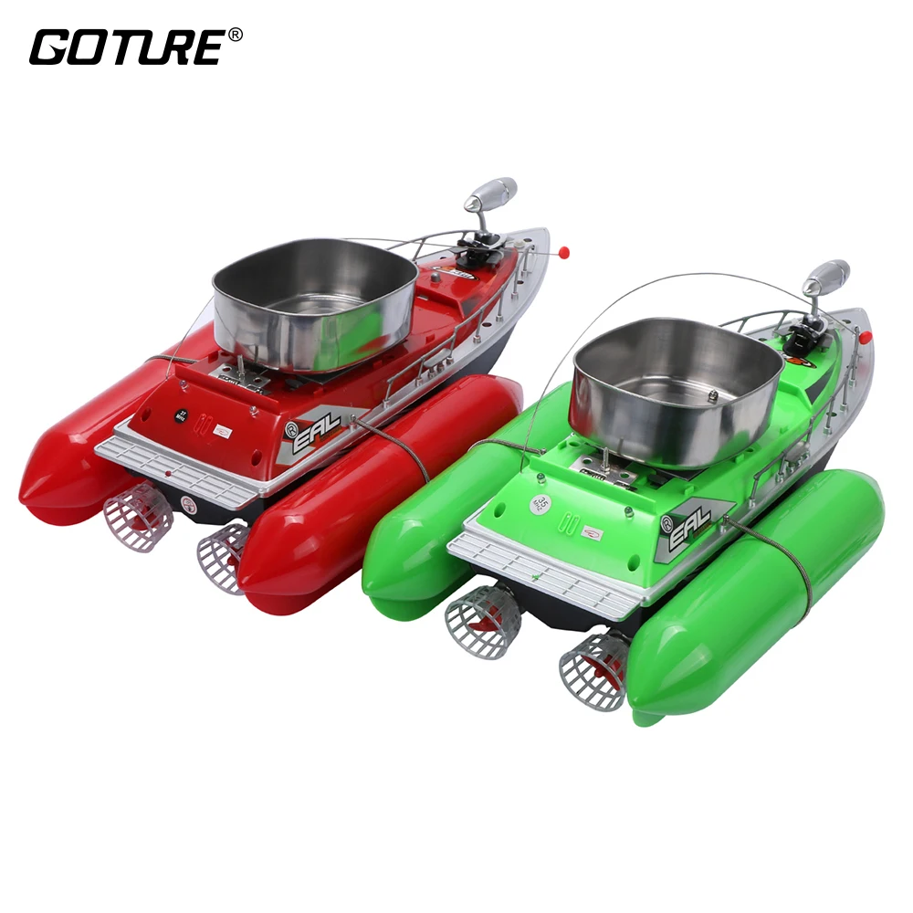 

Goture Bait Fishing Boat 200M 5 7 Hour Green/ Red Fishing Boat Remote Control Bait ThrowerMini Carp Boat RC For Fishing Tool