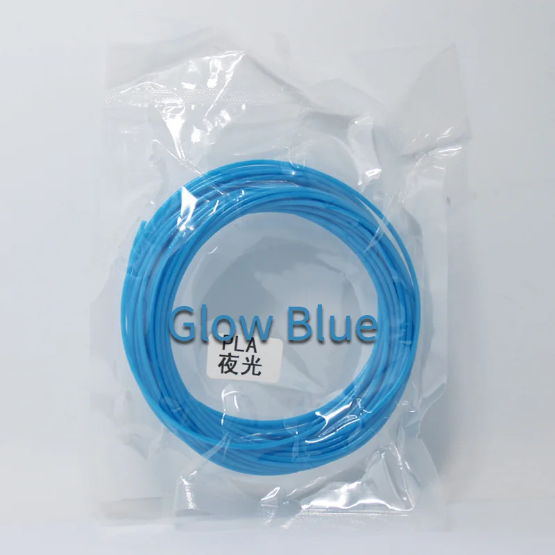 glow blue 10 м PLA 1,75 мм нити печатные материалы пластик для 3d принтера экструдер ручка аксессуары красочные для 3d принтера - Цвет: glow blue