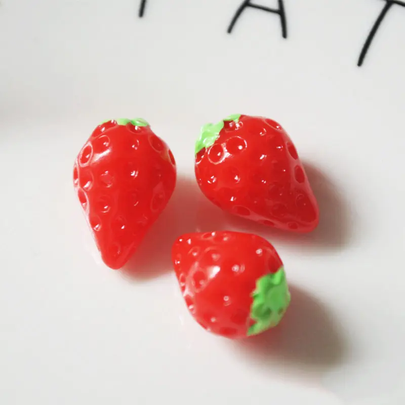 Red 6 Pieces 6 шт. мини Клубника украшения для самодельного изготовления комплект поставки Новое поступление украшения - Цвет: Red 6 Pieces