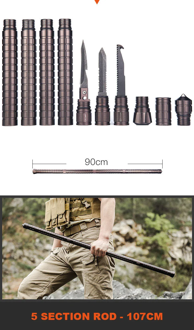 Открытый edc Многофункциональный инструмент лагерь DIY самообороны палка безопасности аварийный инструмент выживания(Прямая поставка
