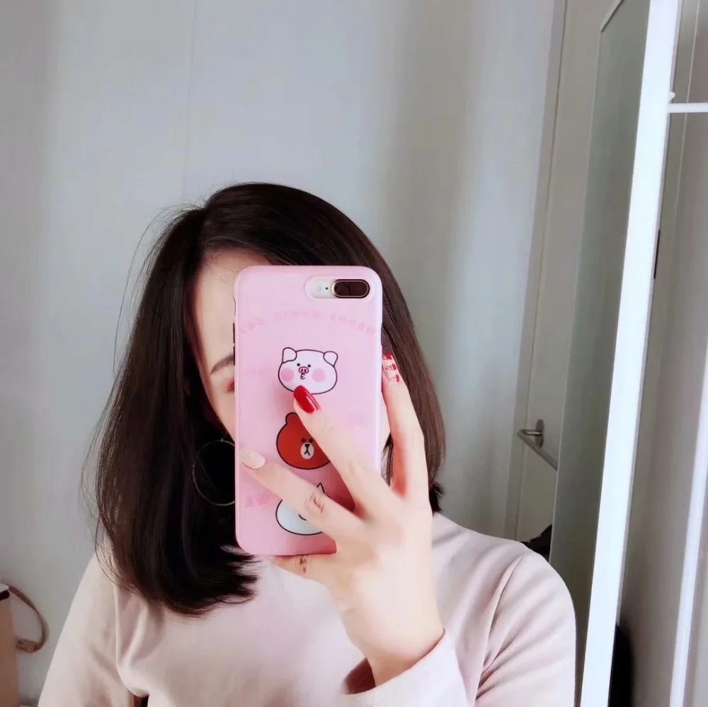 Для iPhone 6 6S 7 8 плюс XR чехол для телефона 3D Роскошные Носки с рисунком медведя из