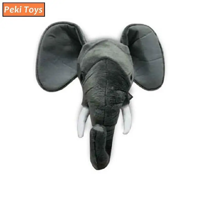 Cute Animals Deer Elephant Panda Fox Wall Mount Hang Artwork Plush Doll Nordic Kids Room Kindergarten Decor Toys Photo Props | Игрушки и