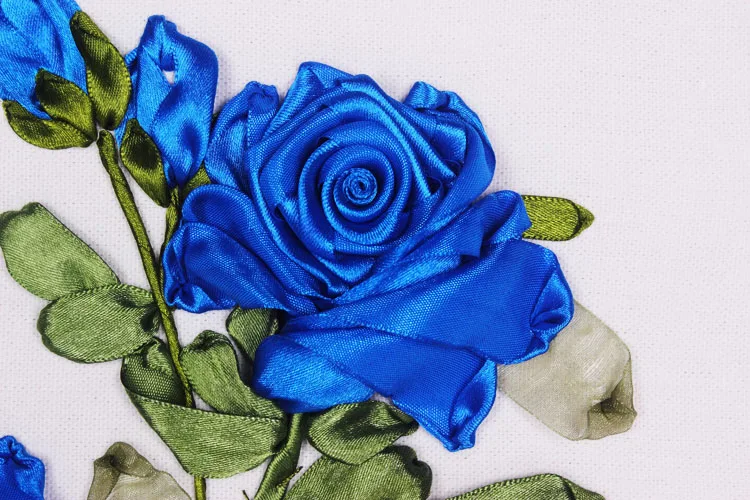 Набор для вышивки крестиком сделай сам 3D ленты наборы рукоделия синие красные