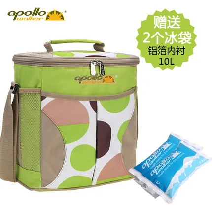 Apollo Ice bag 10L большой объем льда пакет изолированный тепловой мешок тепловой еды сумки алюминиевой фольги сумка для Охлаждения пива охладитель крутой ящик - Цвет: green
