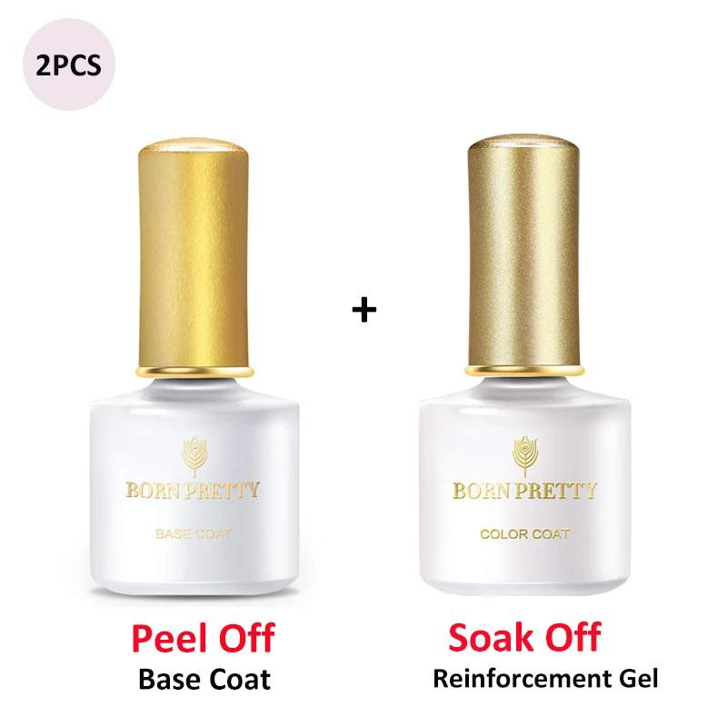 Set 4 BORN PRETTY Base Top Coat Gel Nail Polish 6ml Matte Gel Gel Varnish Manicure Reinforcement Gel Peel Off Varnishe Nail Art Design - Цвет: Set 4