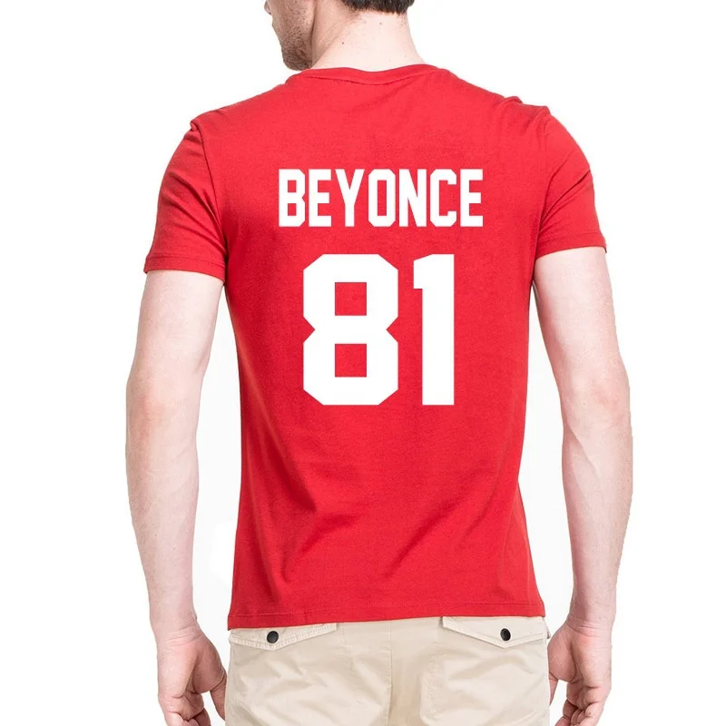 BEYONCE 81 Футболка с принтом на задней стороне Beyonce год рождения графическая