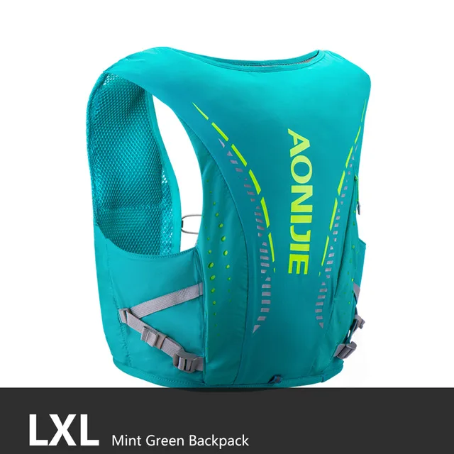 LXL-Mint Green Bag AONIJIE, мужской рюкзак для бега, 10л, гидратация, рюкзак, сумка, жилет, велосипедная сумка для воды, сумка для походов, кемпинга, марафона - Цвет: LXL-Mint Green Bag