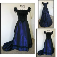 historicalcustomer made blue 1800s victorian dress 1860s civil war dress theater reenactor costume vintage dress us6 36 v 357