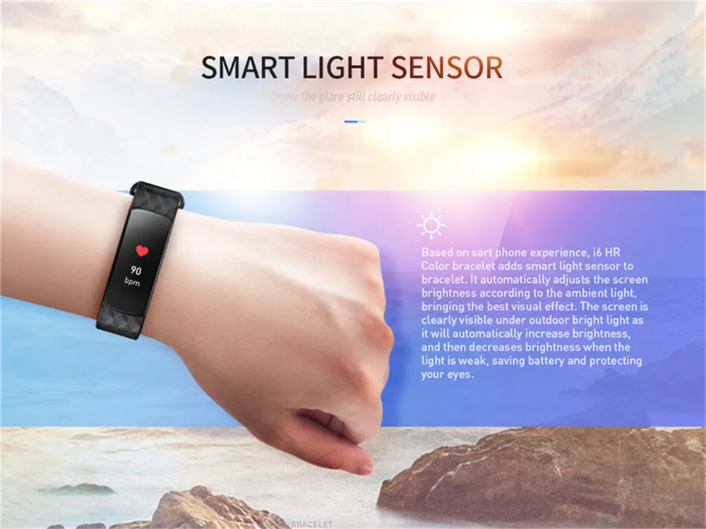 IWOWNfit IWOWN I6 HR C смарт-браслет часы кровяное давление монитор сердечного ритма Смарт-браслет для мужчин и женщин спортивный фитнес-трекер