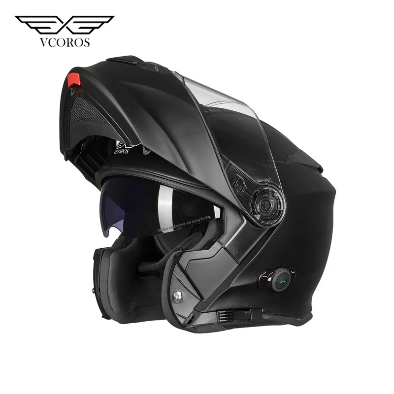 Vcoros флип-ап Водонепроницаемый BlueTooth модульный мотоциклетный шлем capacete de moto cicleta ECE Сертификация casco moto - Цвет: 3