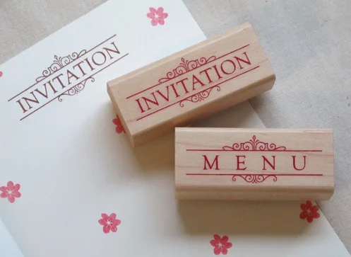 Скрапбукинга сделай сам пригласительное меню штампы для свадьбы ретро печать