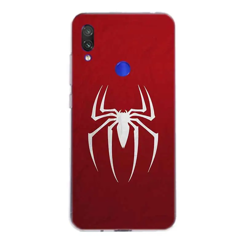 Красный силиконовый чехол с человеком-пауком для Xiaomi Redmi Y3 S2 Y2 Note 7 6 5 Pro 4 4X 5A 6A Pocophone