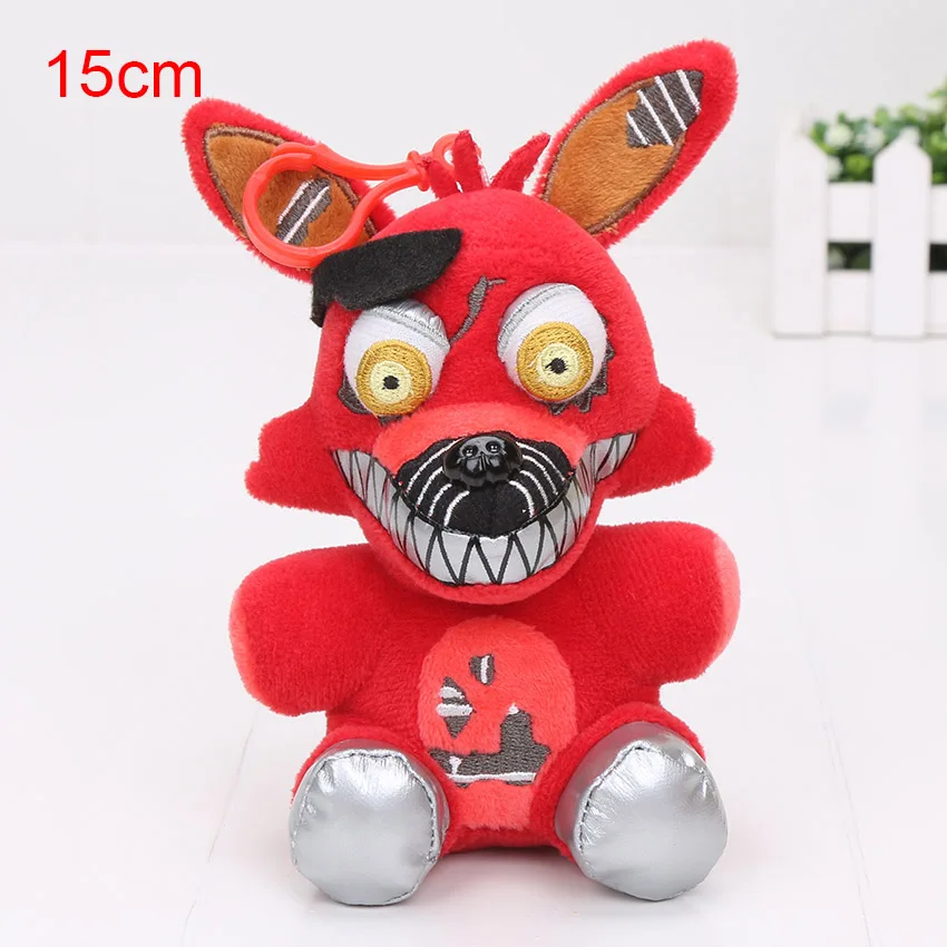 25 см 15 см пять ночей на игрушка Фредди FNAF Фокси Бонни Весенняя ловушка Фредди кошмар кукла плюшевые игрушки - Цвет: 15cm Foxy nightmare
