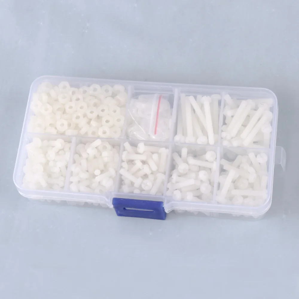 800 шт. Пластик болт гайка Spacer M3 Болт Гайка Винт Ассортимент Комплект m f hex Распорки