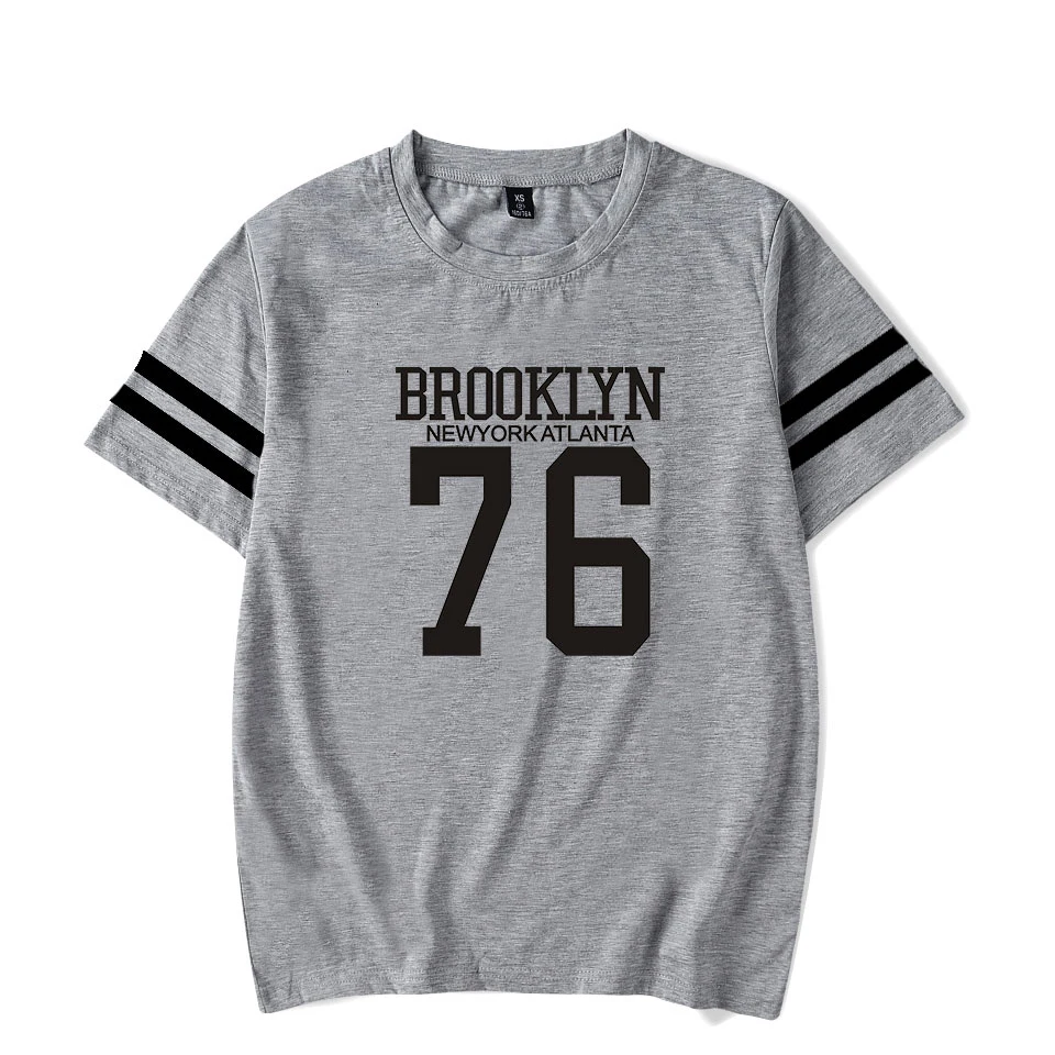short sleeve t-shirt Бруклин 76 толстовки Модные классные хип хоп для мужчин и женщин пуловер с капюшоном длинный рукав унисекс Харадзюку Толстовка спортивный костюм топы - Цвет: short sleeve t-shirt