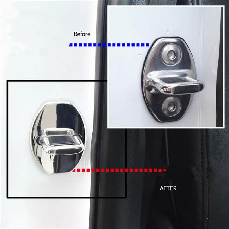 

4pcs/Set Car styling Door lock waterproof rust Protector Cover Case for Bentley Flying Spur(2013-2016) Mulsanne(2010-2016)
