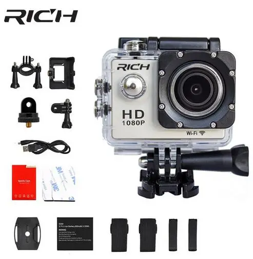 RICH D9 Спортивная экшн камера wifi подводная мини 1080P HD 8MP Водонепроницаемая SJ s go outdoor