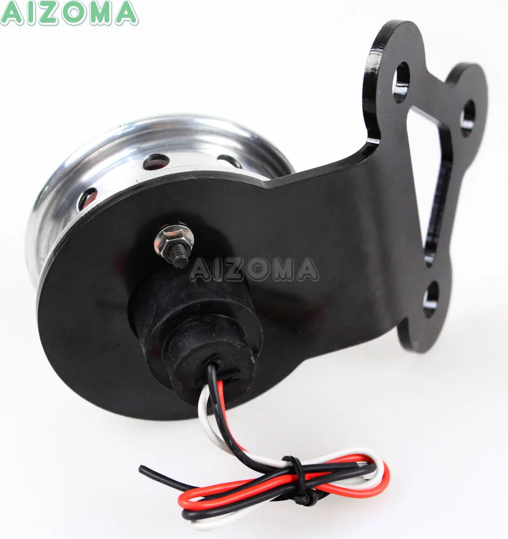 Silver Fanalino Fanale Cafe Racer Tail Light Upgrade LED License Running For Chopper Honda Yamaha Harley Drilled Holes |
