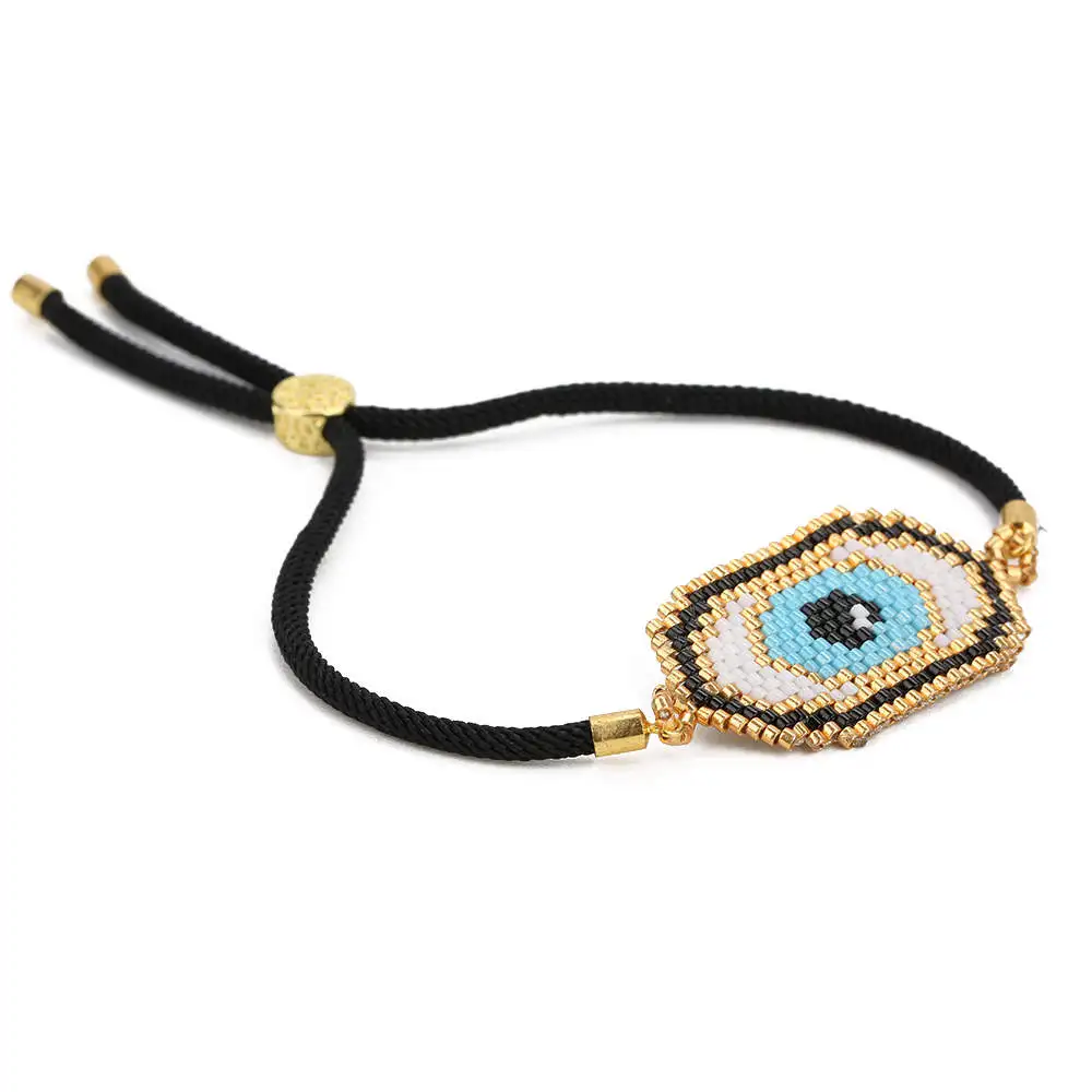 Shinus сглаза браслет MIYUKI глаз ювелирные изделия браслеты для женщин Pulseras Mujer лето пляж золото Delica Бисероплетение ручной работы