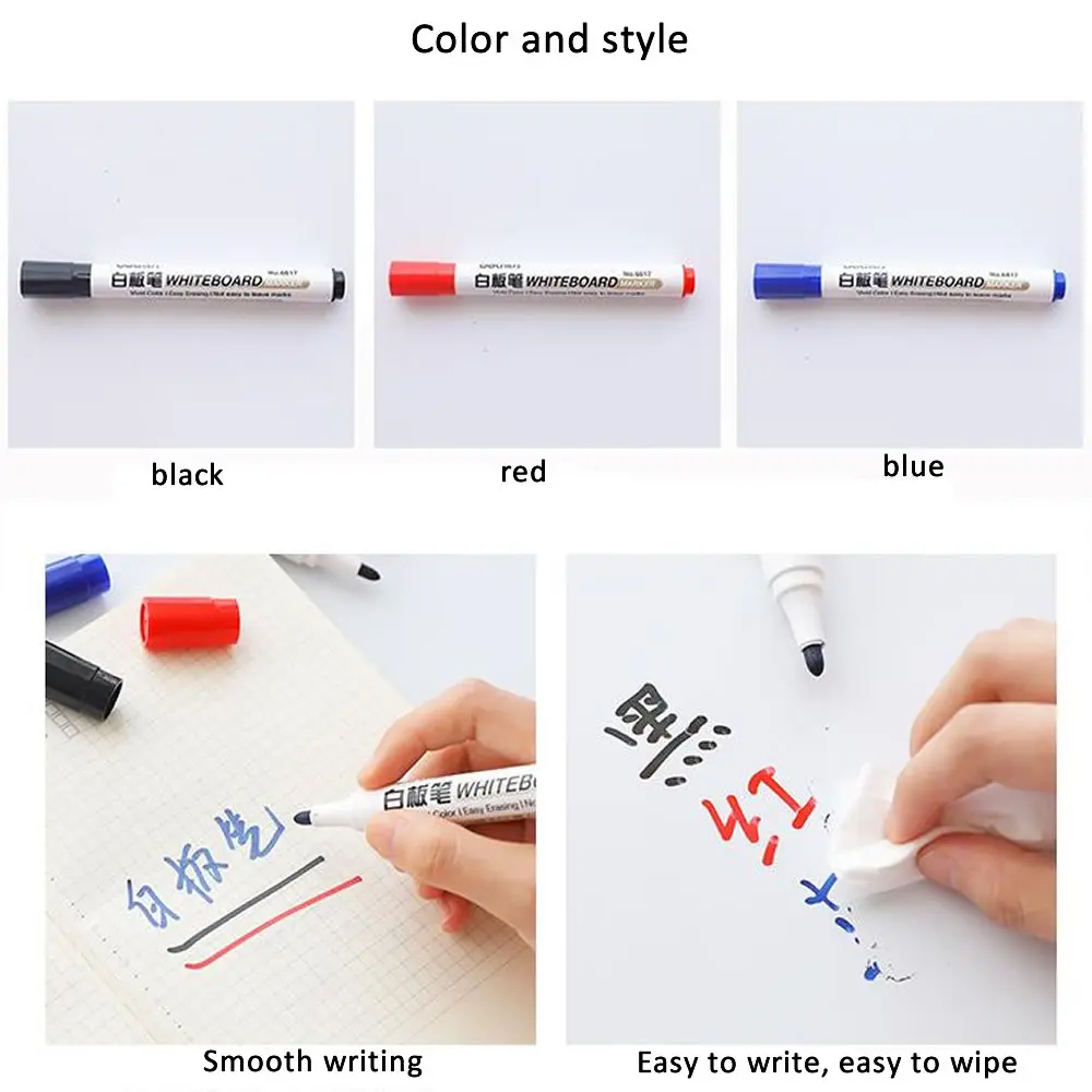 Ручка для белой доски 3 цвета водостойкая практичная стираемая|Маркеры