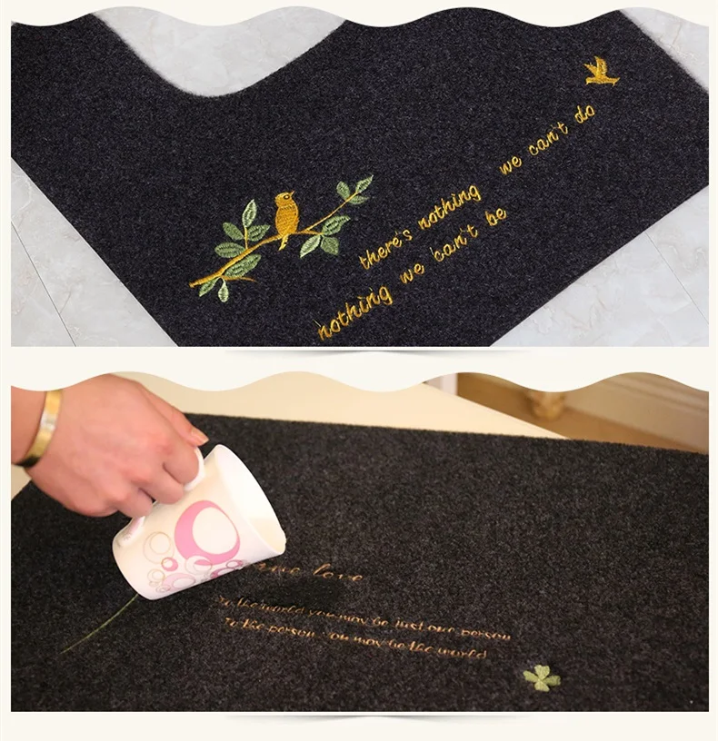 Грязезащитный коврик для ванной комнаты темного цвета 2 штуки Противоскользящий